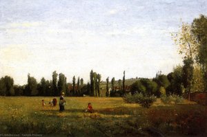 La Varenne Saint Hilaire, View From Champigny. — Camille Pissarro