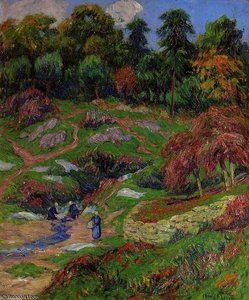 The Laundry At Doelan Finistere — Henri Moret, Impressionism
