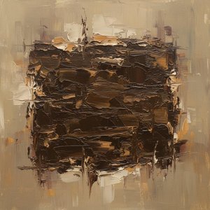 Monolithic Echoes in Umber: A Spontaneous Study of Textured Earth and Shadow