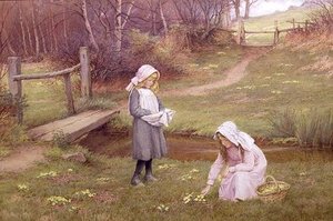 The Primrose Gatherers — Charles Edward Wilson