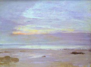 Crepuscule In Opal, Trouville — James Abbott Mcneill Whistler, Tonalist Landscape
