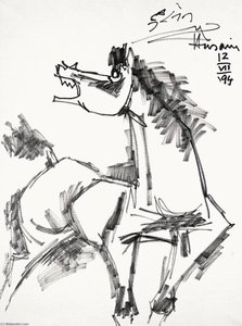 Untitled (horse) — M.f. Husain