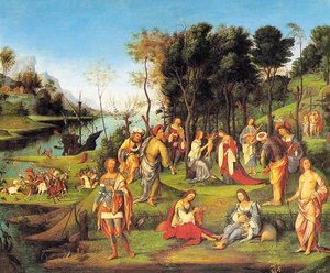 Allegory Of The Court Of Isabella D'este, Canvas — Lorenzo Costa, High Renaissance