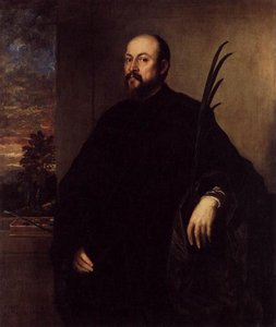 Portrait Of A Man With A Palm — Titian, Renaissance