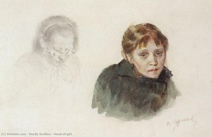 Head Of Girl — Vasily Ivanovich Surikov