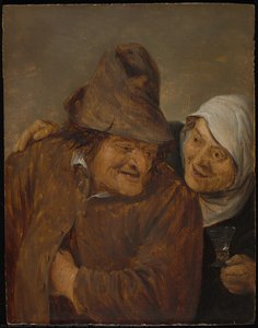 Two Peasants With A Glass Of Wine — David Teniers The Younger