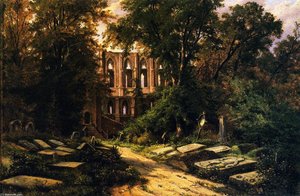 Cemetery by a Ruined Gothic Church