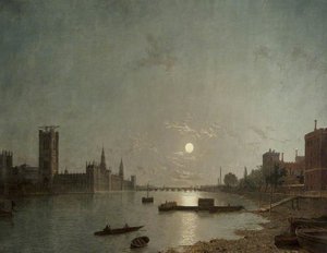 Westminster In The Moonlight — Henry Pether