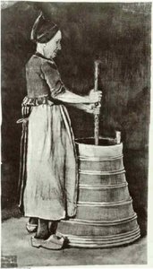 Woman Churning Butter — Vincent Willem Van Gogh, Contemporary Realism
