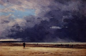 Deauville, Low Tide — Eugène Louis Boudin, Impressionism