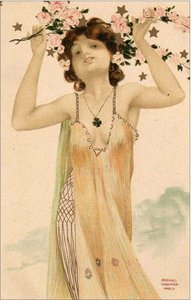Girls With Good Luck Charms — Raphael Kirchner, Art Nouveau