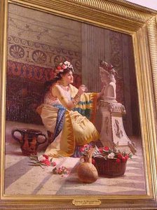 Greek Temple Maiden, (painting) — Edwin Howlan