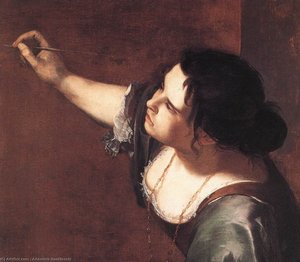 Selbstbildnis Als Allegorie Der Malerei (detail) — Artemisia Gentileschi, Baroque Realism