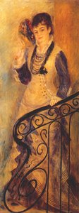 Woman On A Staircase — Pierre-auguste Renoir, Impressionist Portrait