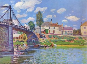 Bridge At Villeneuve La Garenne — Alfred Sisley