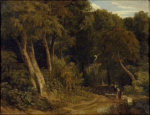 Wooded Landscape With Sheep