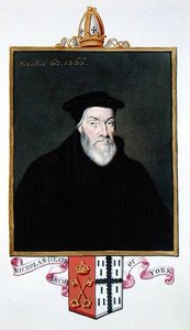Portrait Of Nicholas Heath Archbishop Of York From 'memoirs Of The Court Of Queen Elizab