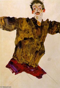 Self-portrait With Outstretched Hands — Egon Schiele