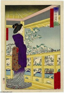 Restaurant At Mokubo-ji — Tsukioka Yoshitoshi