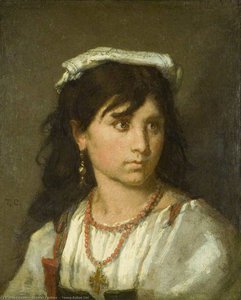 Young Italian Girl — Thomas Couture, Romanticism
