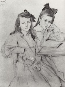 Girls N.a. Kasyanova And T. A. Kasyanova — Valentin Alexandrovich Serov