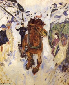 Häst I Galopp Oslo, Munch Museet — Edvard Munch, Expressionist Landscape