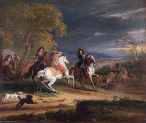 French Generals Arriving Before A Town — Adam Frans Van Der Meulen, Baroque