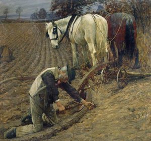 The Last Furrow — Henry Herbert La Thangue, Contemporary Realism