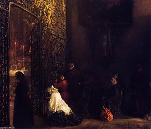 Early Mass In A Salzburg Church — Adolph Von Menzel, Contemporary Realism
