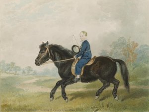 Painting Of A Young Boy Riding A Pony — Penry Williams