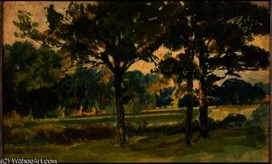 One Of The 'three Landscape Sketches' - — Sir Hubert Von Herkomer
