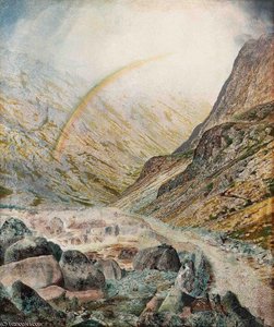 A Mountain Road Flood Time Honister — John Atkinson Grimshaw