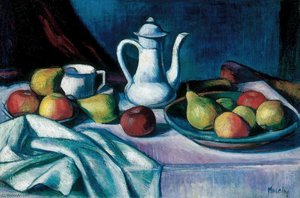 Still-life With Jar And Fruit — Janos Kmetty