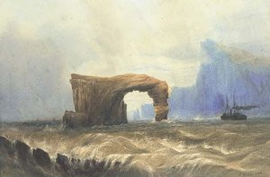 A Steamer Off Staffa — Andrew Nicholl