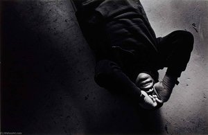 Unidentified boxer in despair