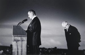 President Johnson And Prime Minister Holt At Canberra Airport — David Moore