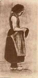 Peasant Girl Standing — Vincent Willem Van Gogh, Post-impressionism