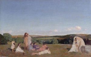Clio And The Children — Charles Henry Sims