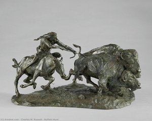 Buffalo Hunt — Charles Marion Russell, American Realism