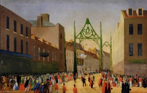 The Progress of Her Majesty Queen Victoria through Broad Street, St Helier, 9 March