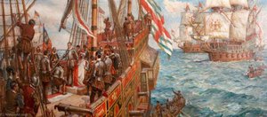 Knighting The Captains On Board The Ark Royal — Bernard Finnigan Gribble