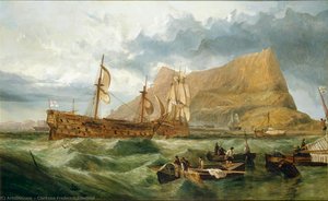 'victory' Towed Into Gibraltar After Trafalgar — Klarkson Frederik Stenfeld