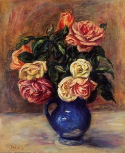 Rosen In Einer Vase — Pierre-auguste Renoir