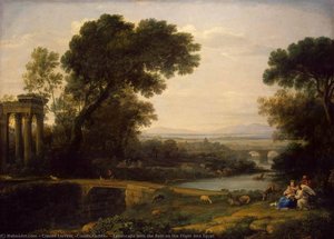 Landscape With The Rest On The Flight Into Egypt — Klod Loran, Baroque