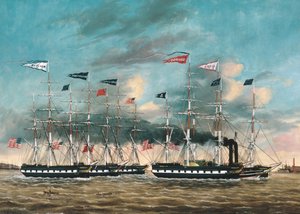 The Tow Boat Conqueror — James Guy Evans, Contemporary Realism