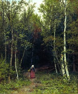 Landscape With A Woman — Ivan Ivanovich Shishkin