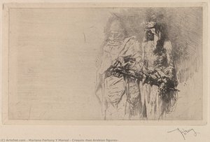Croquis (two Arabian Figures) — Mariano Fortuny Y Marsal