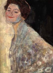 Retrato De Una Dama En Blanco (inconcluso) — Gustav Klimt, Symbolism