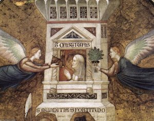 Allegory Of Chastity (detail) — Giotto Di Bondone