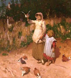Feeding The Pigeons — Thomas Austen Brown